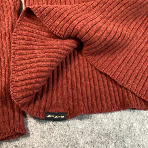 Vintage Abercrombie & Fitch Sweater Mens XL Red Ribbed Muscle Wool Blend - Picture 14 of 14